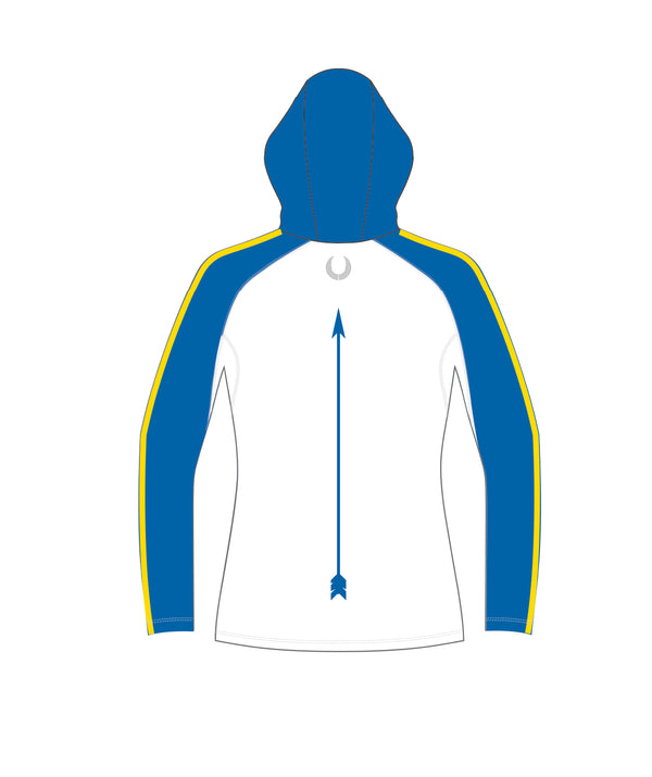 Women's Nottingham Rowing Club Sun Hoodie LS - White/Blue