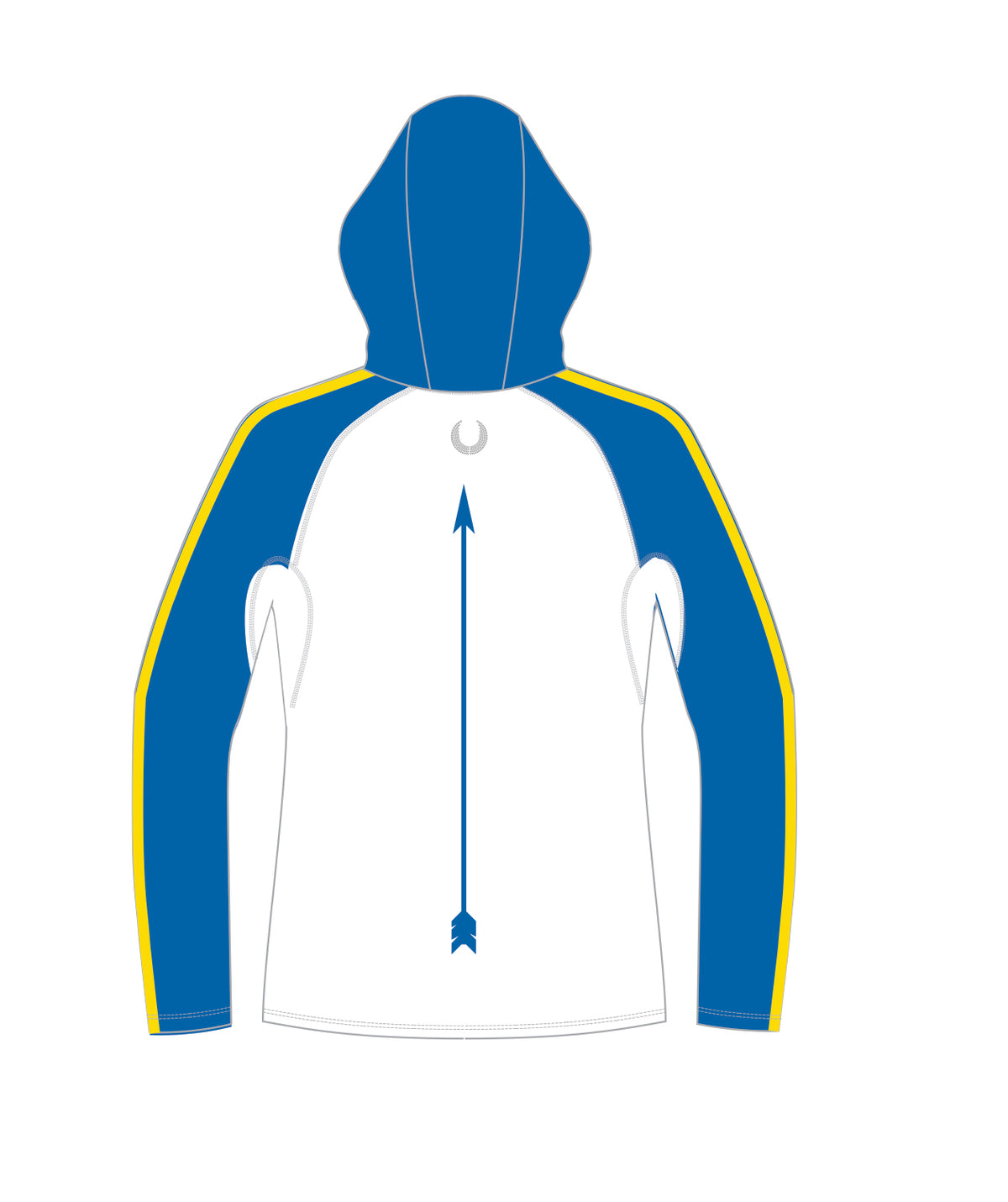 Men's Nottingham Rowing Club Sun Hoodie LS - White/Blue