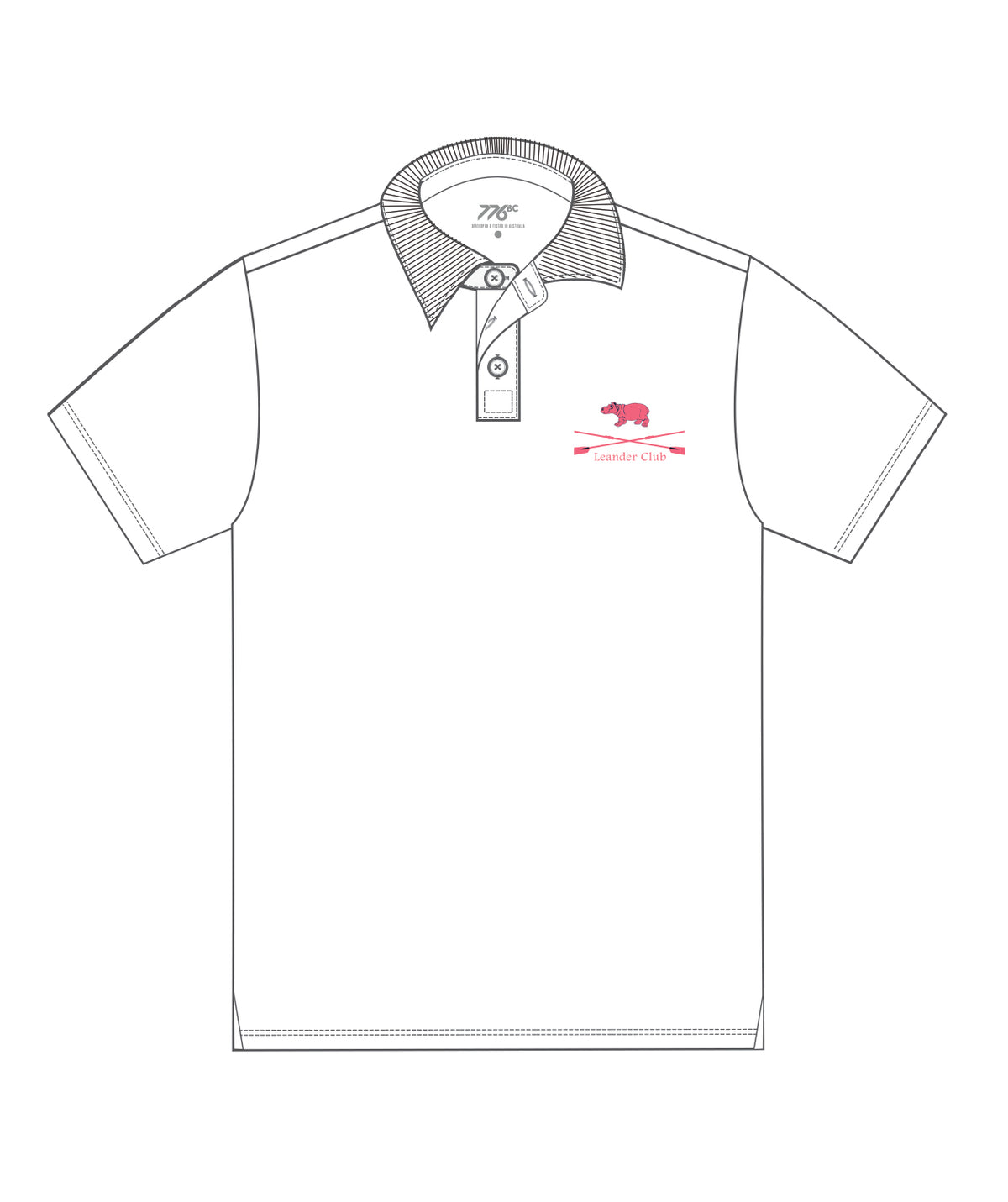 Men's Leander Podium Polo SS - White