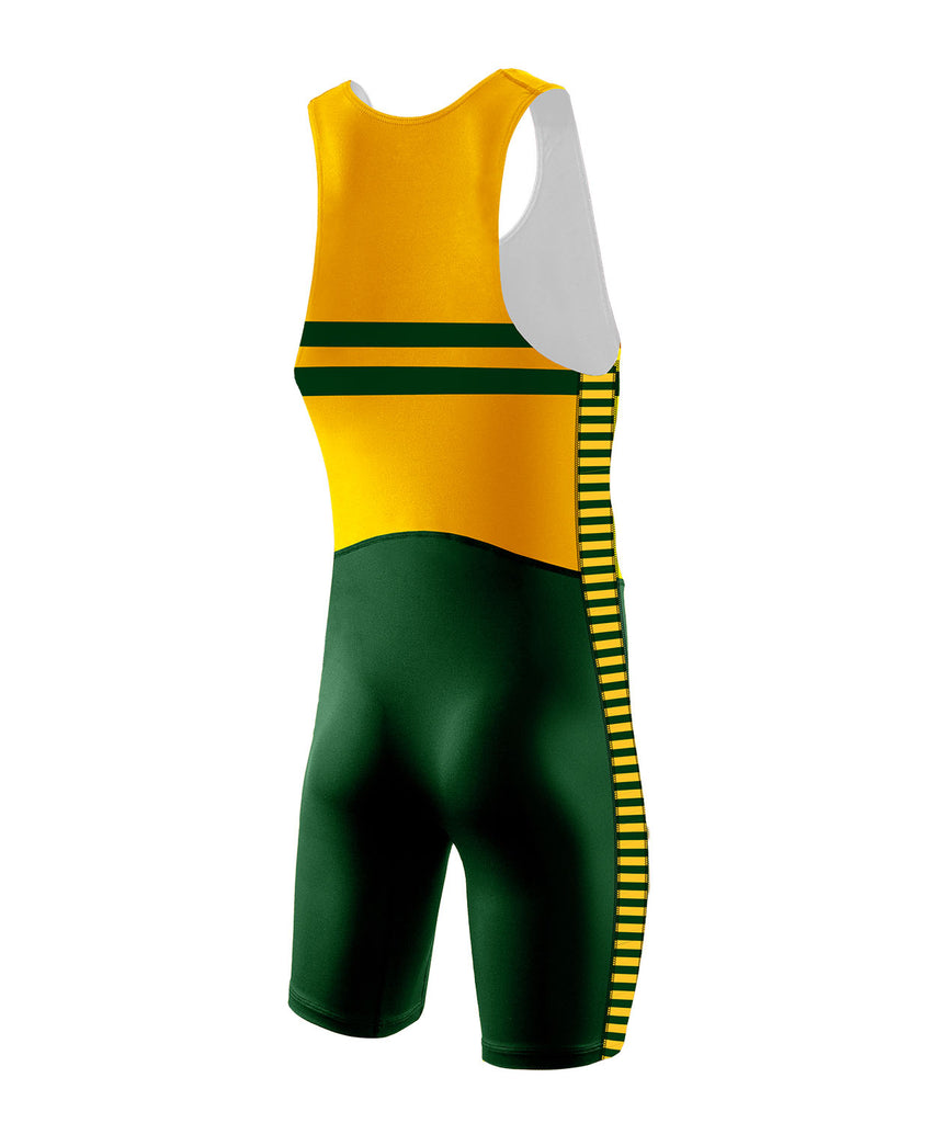 Men's Buckingham Rowing Club Sprint Unisuit - Yellow/Green