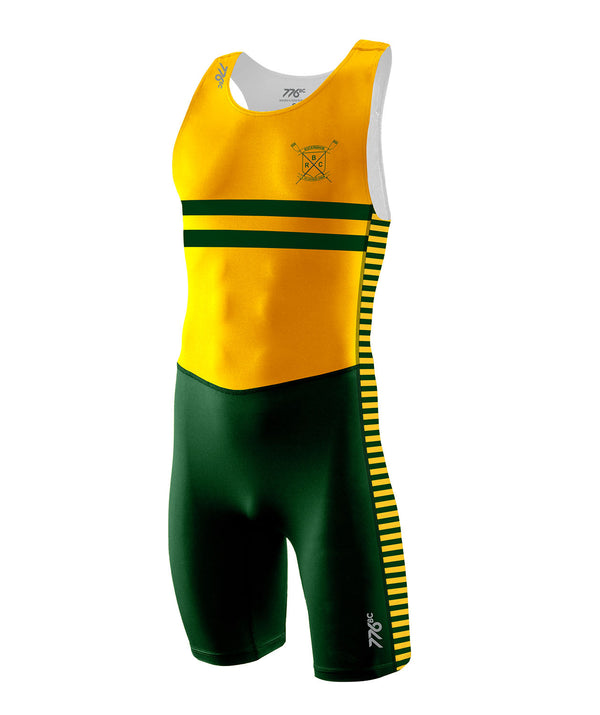 Men's Buckingham Rowing Club Sprint Unisuit - Yellow/Green