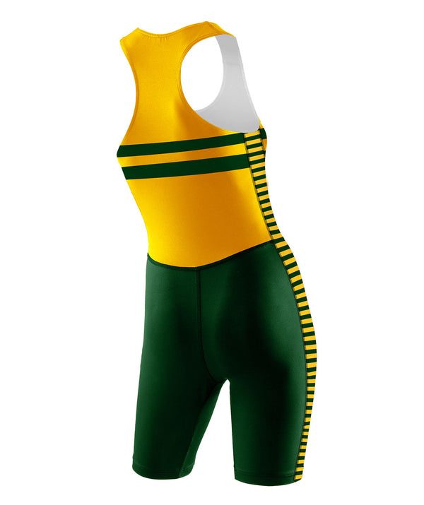 Women's Buckingham Rowing Club Sprint Unisuit - Yellow/Green