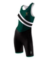 Women's Gippsland Grammar Streamline Leg Band Unisuit (Racing Suit) - Green/Black