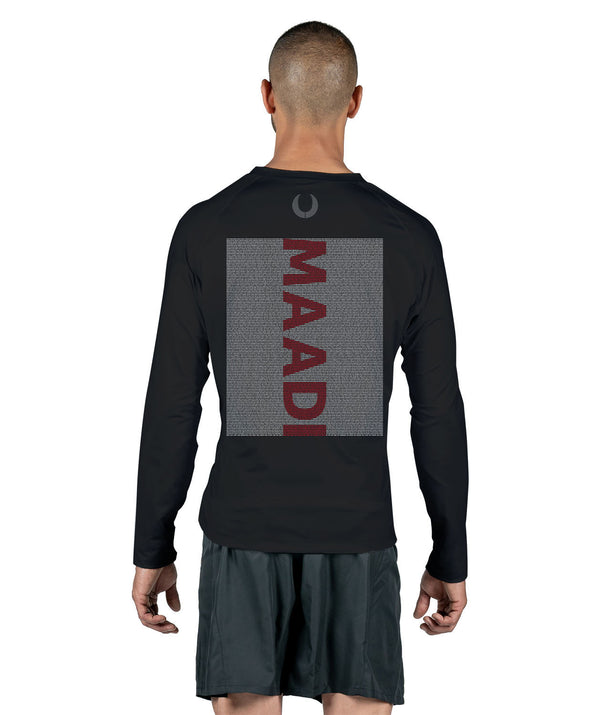 Men's Rowing New Zealand AON Maadi 2024 LS Active T-Shirt - Black (Names on the back)