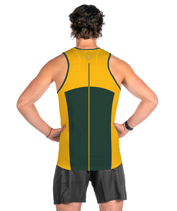 Men's Drummoyne Rowing Club Performance Tank - Yellow/Green