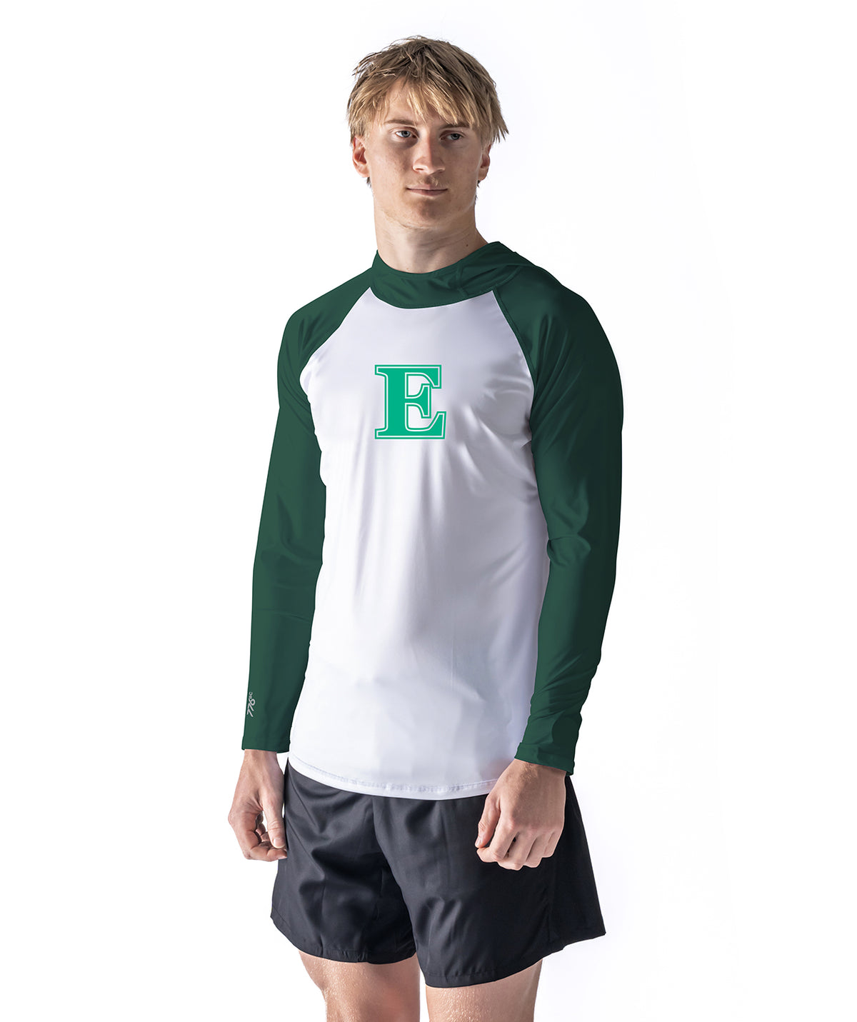 Men's Exeter University Sun Hoodie LS - White/Green