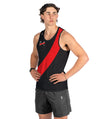 Men's Essendon Rowing Club Performance Tank - Black/Red