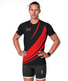 Men's Essendon Rowing Club Performance T-Shirt SS - Black/Red