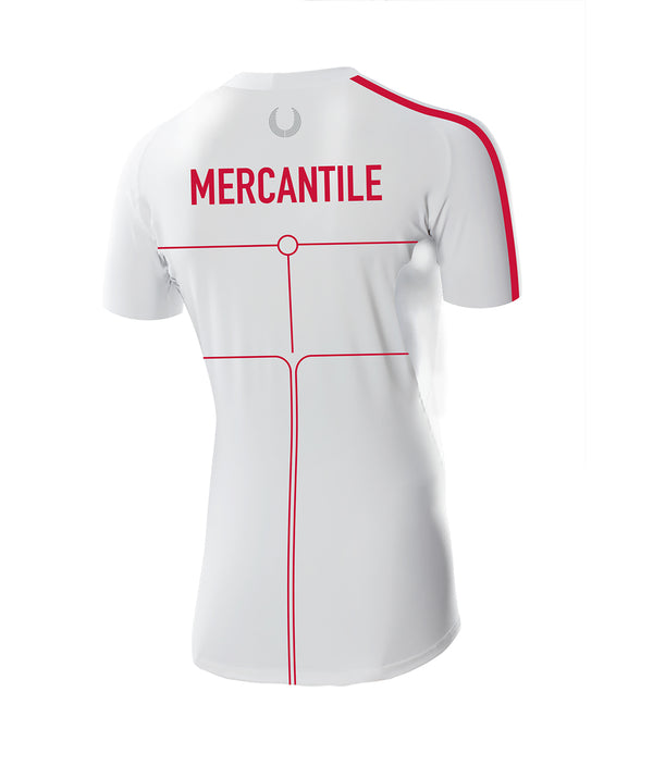 Men's Mercantile Rowing Club Motion Base Layer SS - White/Red