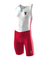 Men's Mercantile Rowing Club Sprint Unisuit - White/Red