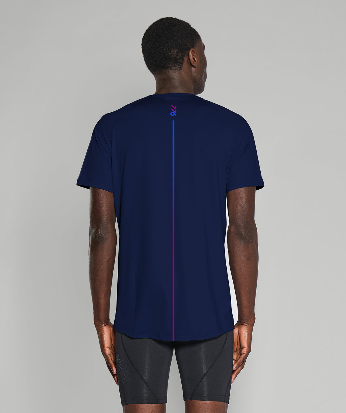 Men's Training T-Shirt SS - Navy/Aurora Magenta