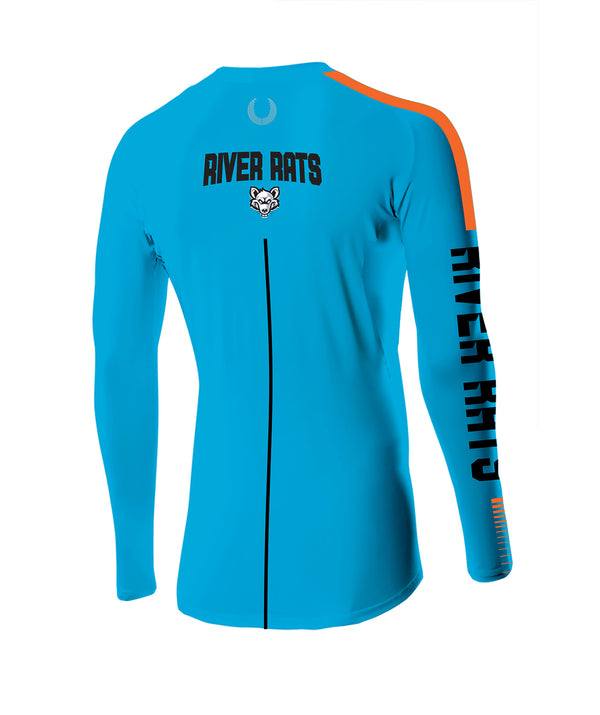 Men's River Rats LS Base Layer - Neon Blue