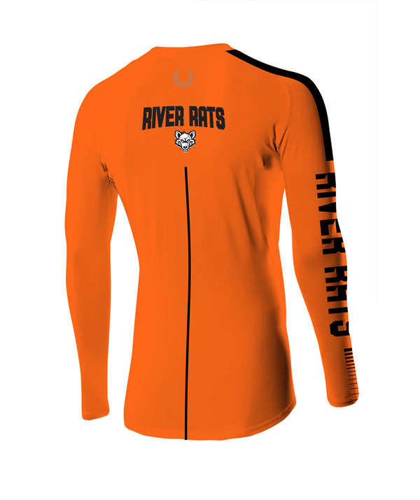 Men's River Rats LS Base Layer - Neon Orange