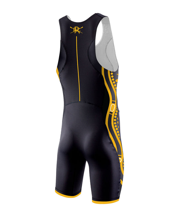 Men's Richmond Rowing Club Indigenous Pro Unisuit - Black/Yellow