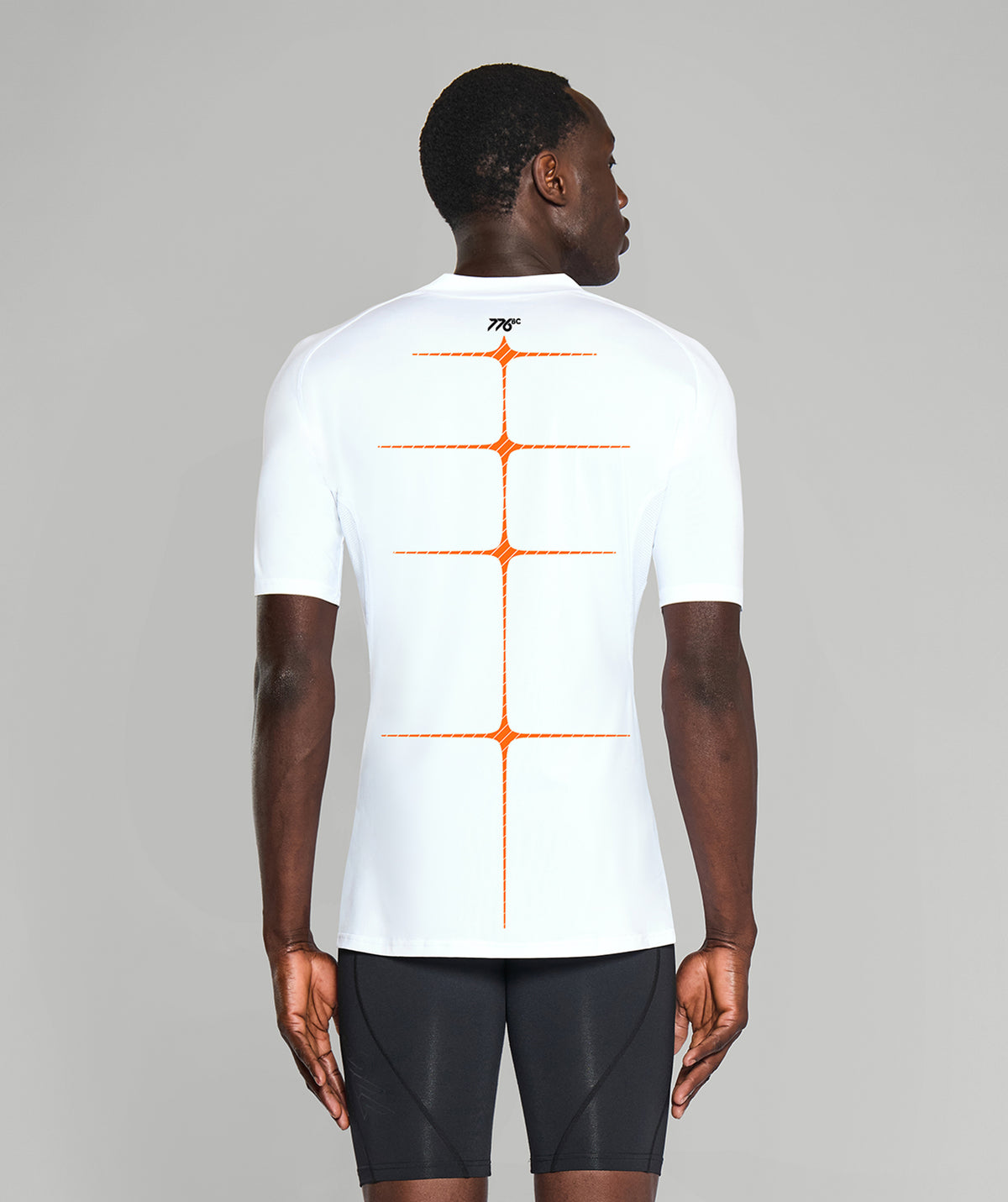 Men's Motion Pro Base Layer SS - White/Ochre