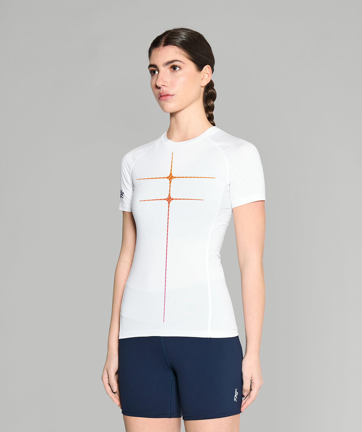 Women's Motion Pro Base Layer SS - White/Multi