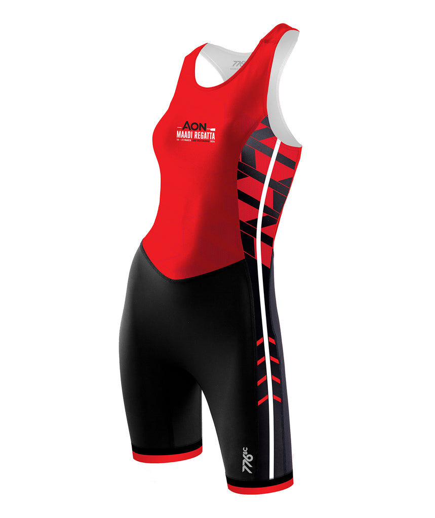 Women's Rowing New Zealand AON Maadi 2024 Pro Unisuit - Red