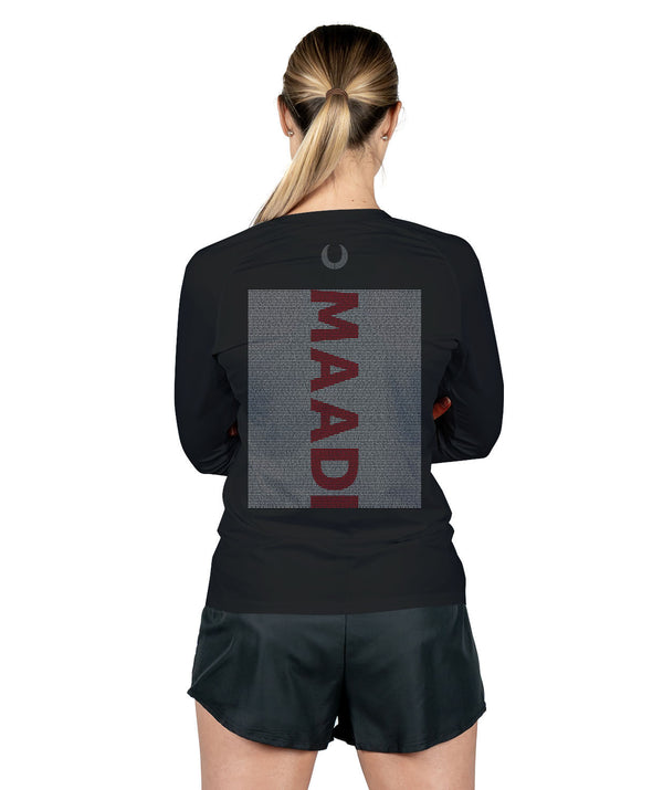 Women's Rowing New Zealand AON Maadi 2024 LS Active T-Shirt - Black (Names on the back)