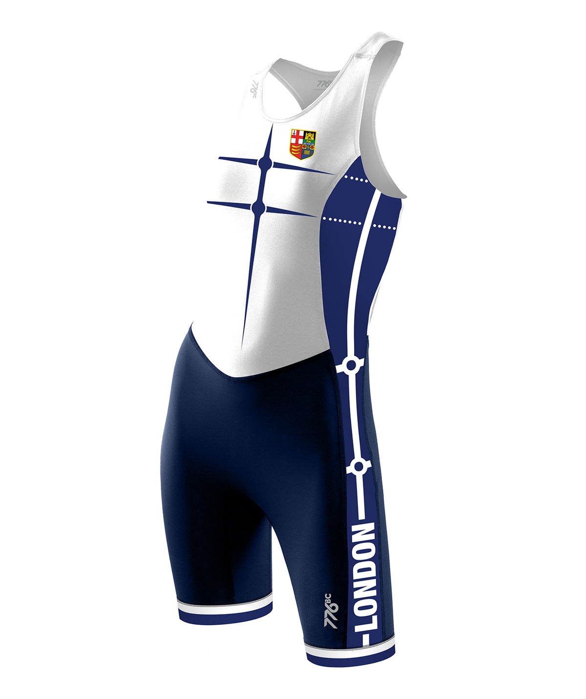 Women's London Rowing Club Motion Pro Unisuit - White/ Blue