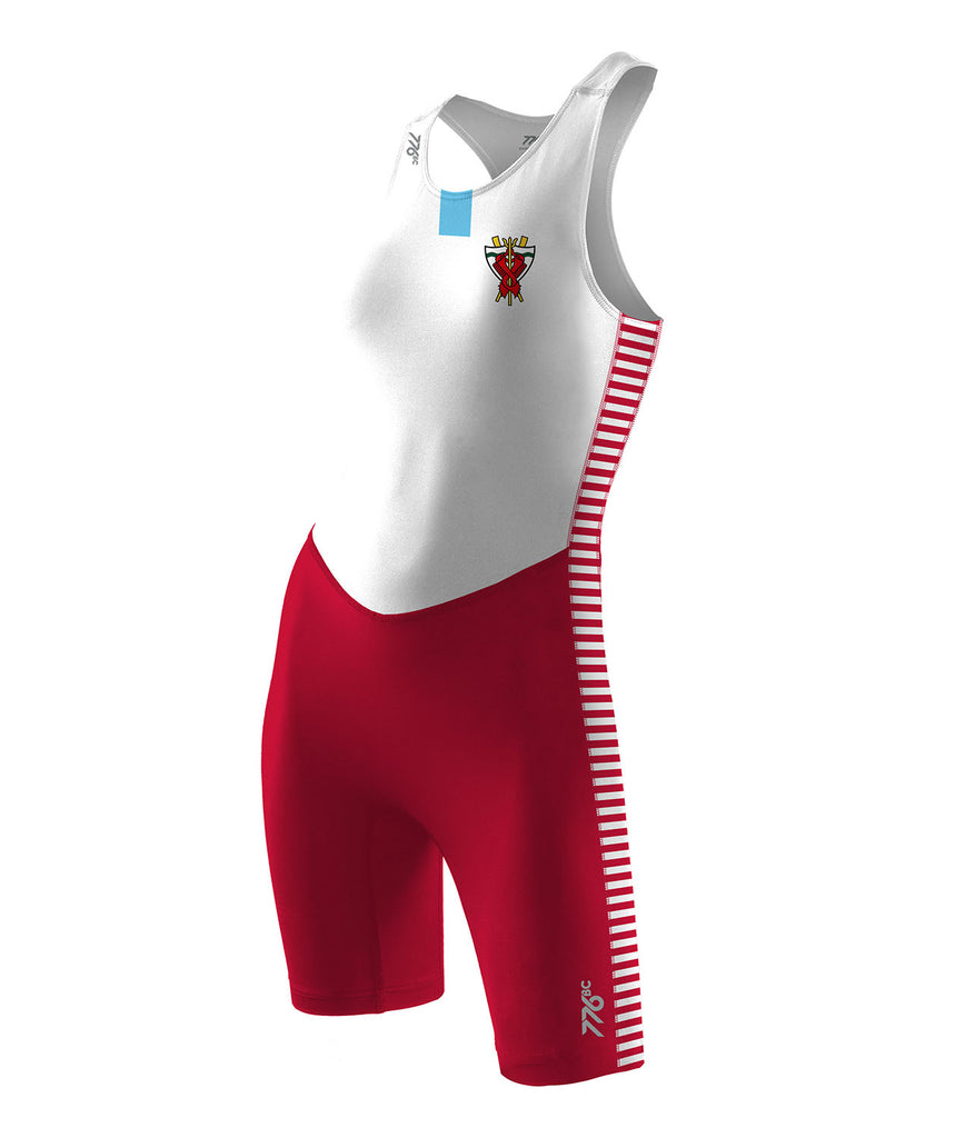 Women's Mercantile Rowing Club Sprint Unisuit - White/Red