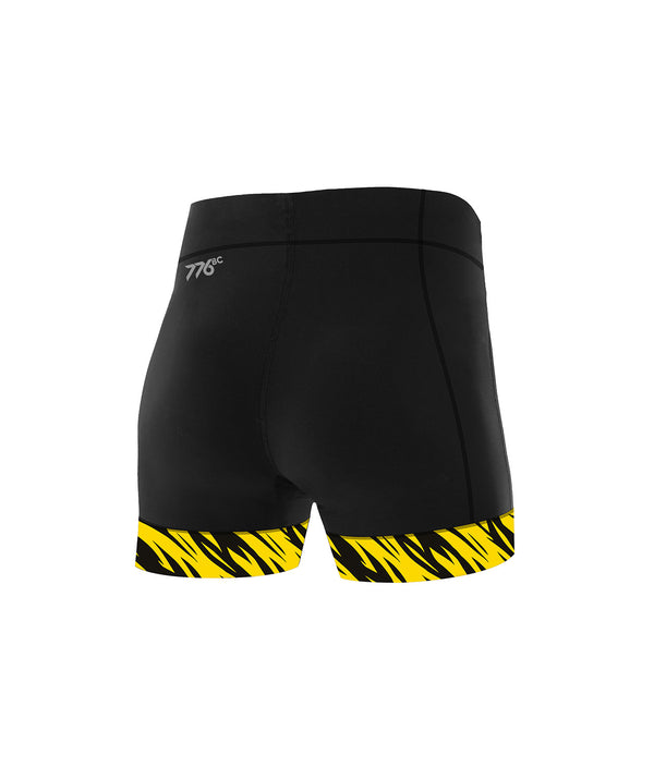 Women's Richmond Rowing Club Pro Active Short - Black/Yellow