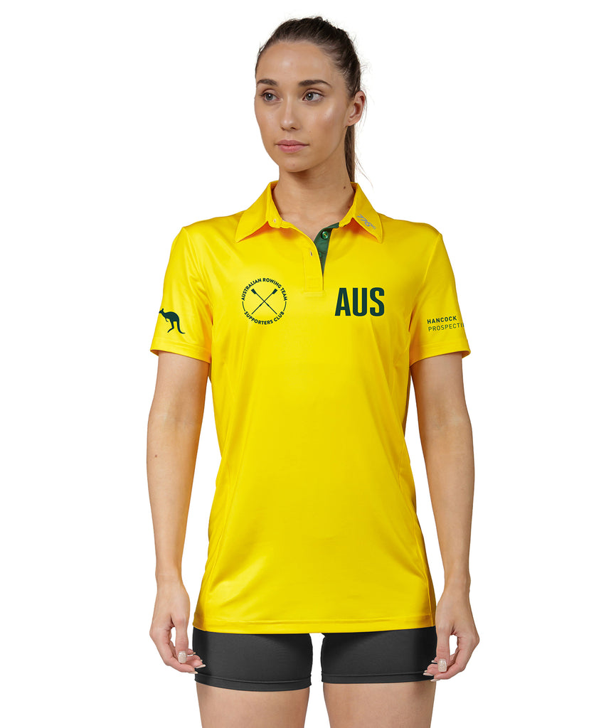 Women's Rowing Australia Supporter Club Pique Polo SS - Yellow