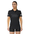 Women's Rowing NZ Supporter Polo SS - Black