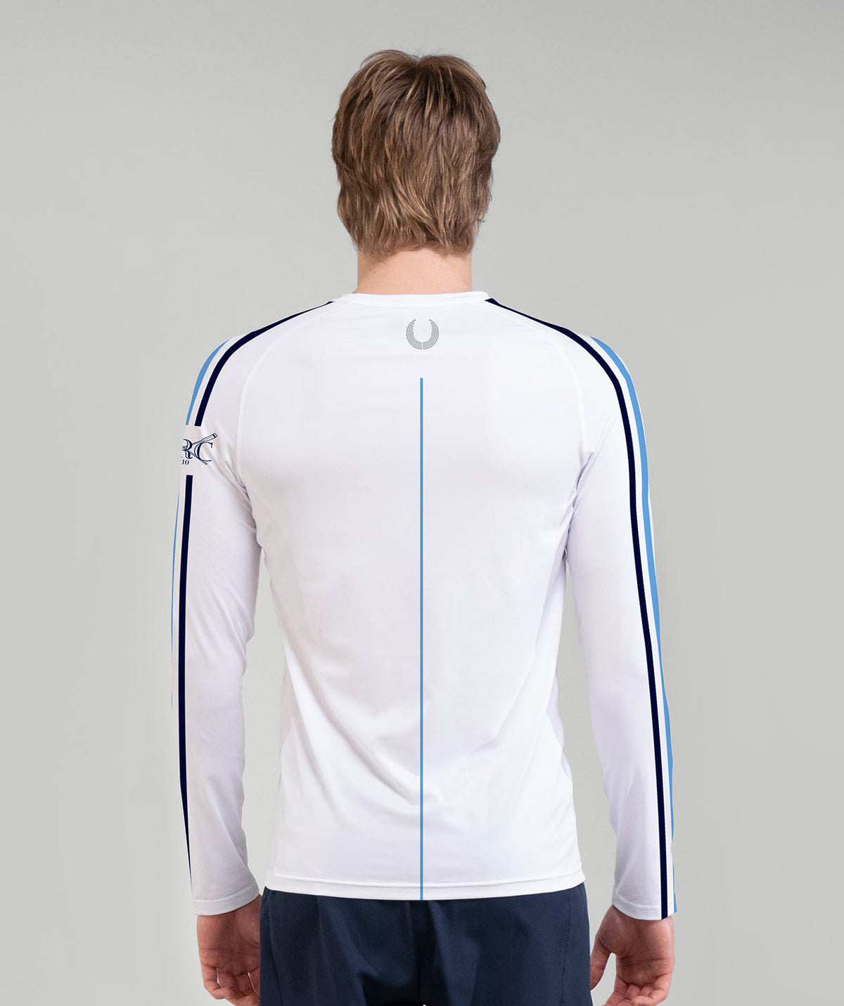 Men's Abbotsford Rowing Club Base Layer LS - White/Blue