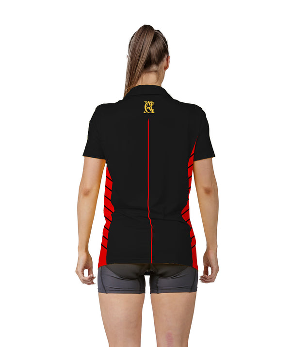 Women's Auckland Rowing Club Polo SS - Black