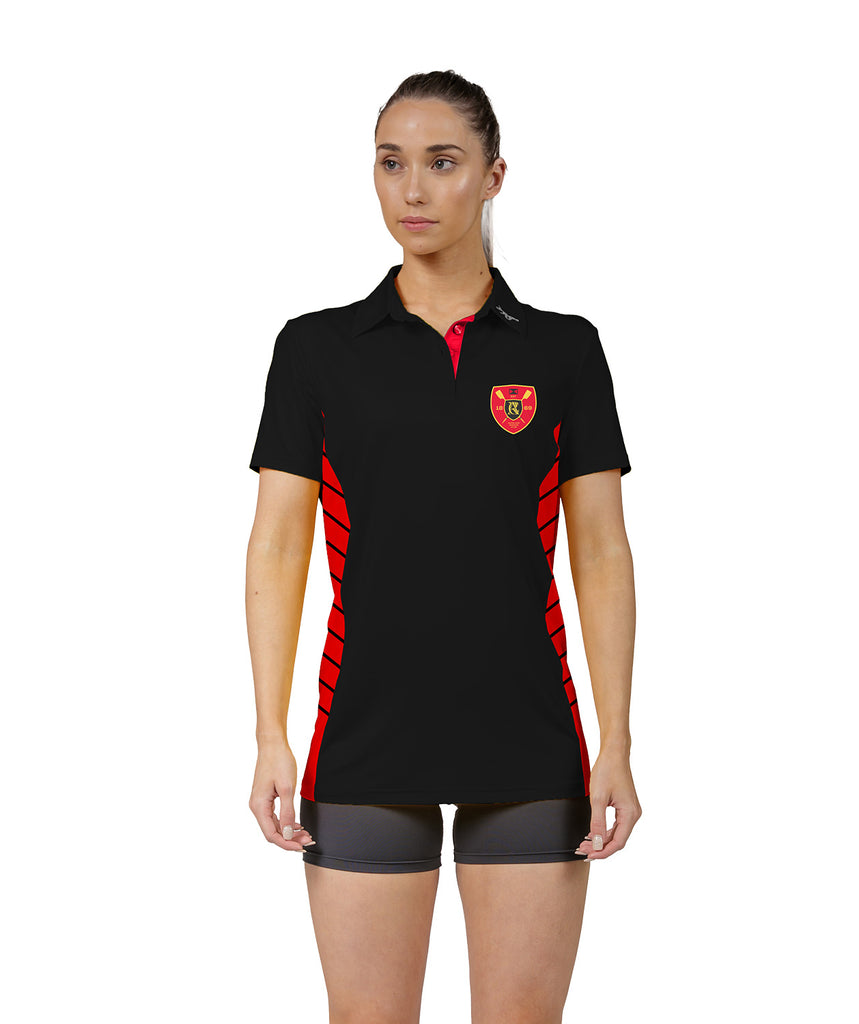 Women's Auckland Rowing Club Polo SS - Black