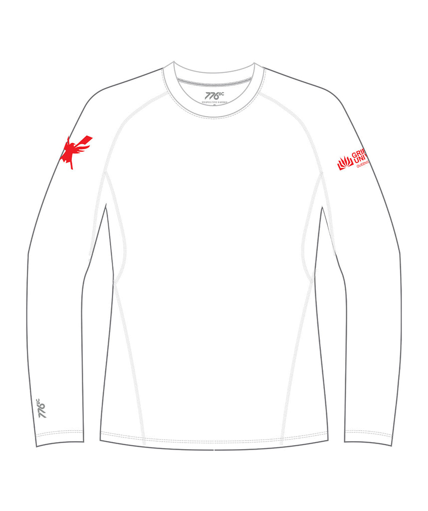 Women's Griffith University Base Layer LS - White