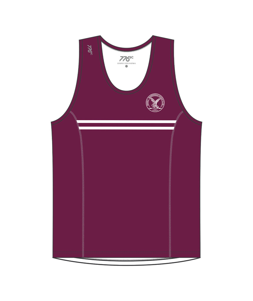 Men's Manly Warringah Kayak Club Performance Tank - Maroon