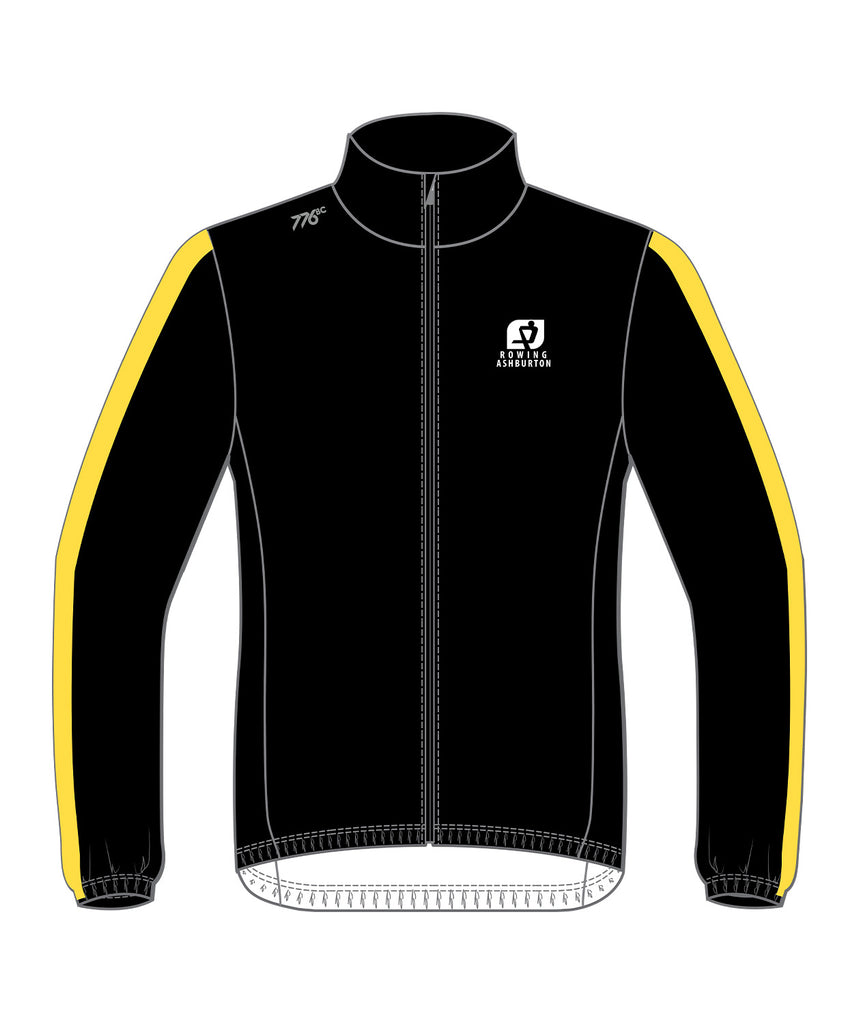 Men's Ashburton Rowing Club  Cirrostratus Wind Jacket - Black/Yellow