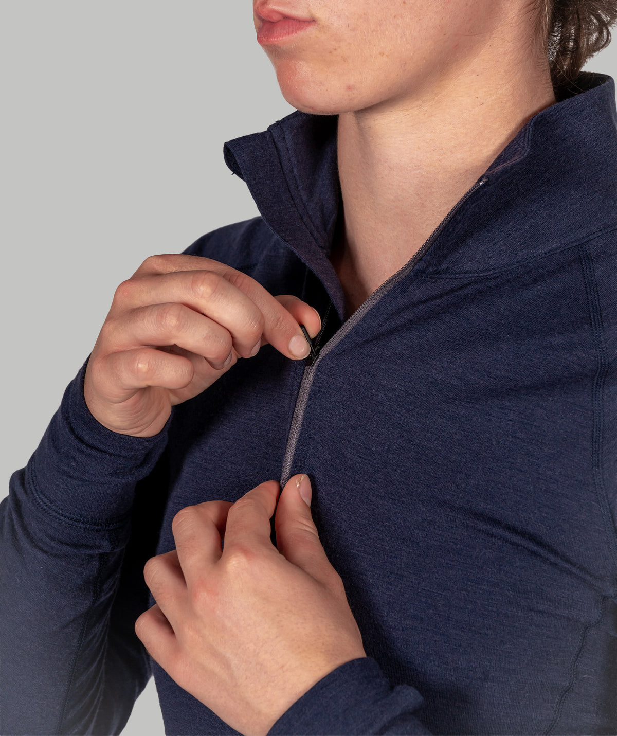 Women's Wreath Pro-Merino ¼ Zip - Navy
