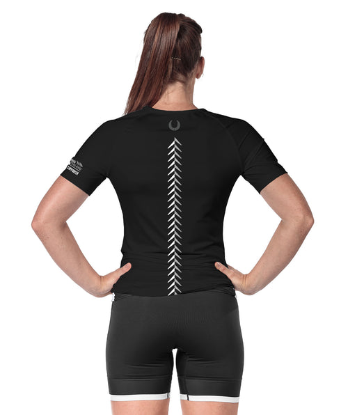Women's Rowing NZ Supporter Performance T-Shirt - Black