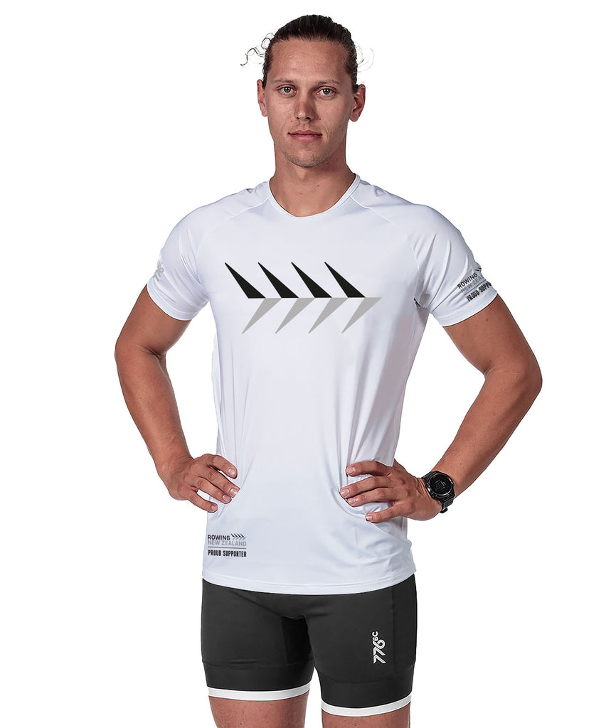 Men's Rowing NZ Supporter Performance T-Shirt - White