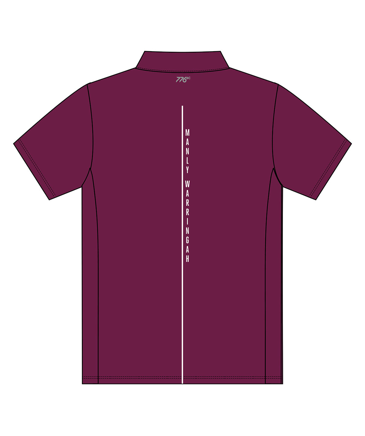 Men's Manly Warringah Kayak Club Polo SS - Maroon