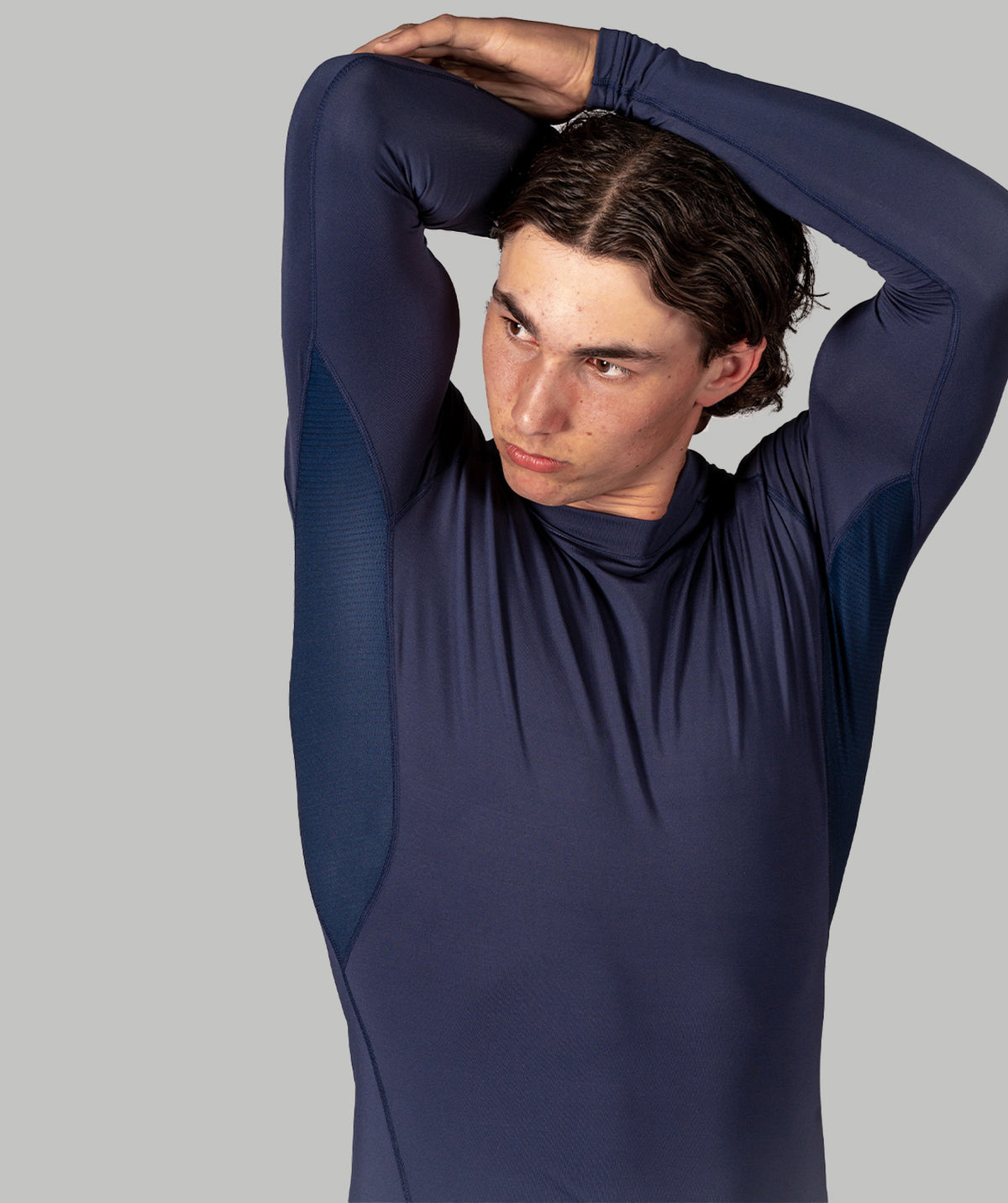 Men's Wreath Winter Base Layer LS - Navy