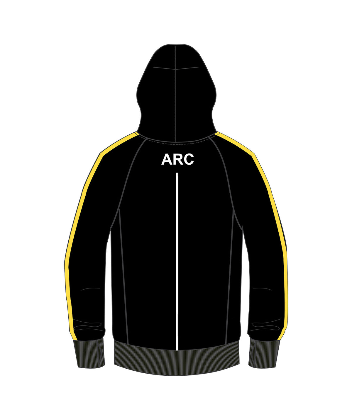 Women's Ashburton Rowing Club  Podium Jacket - Black/Yellow