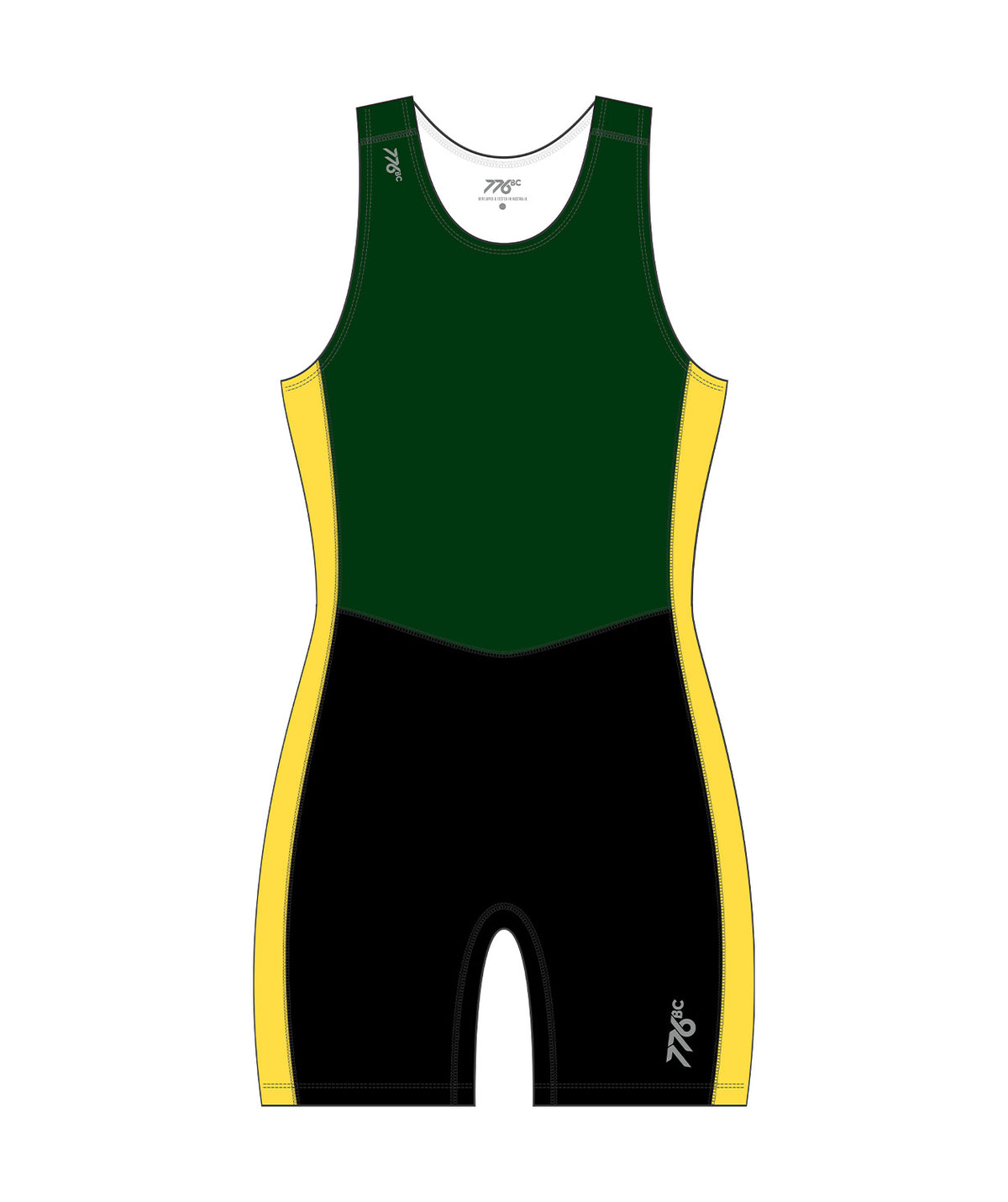 Women's Ashburton Rowing Club  Sprint Unisuit - Black/Green