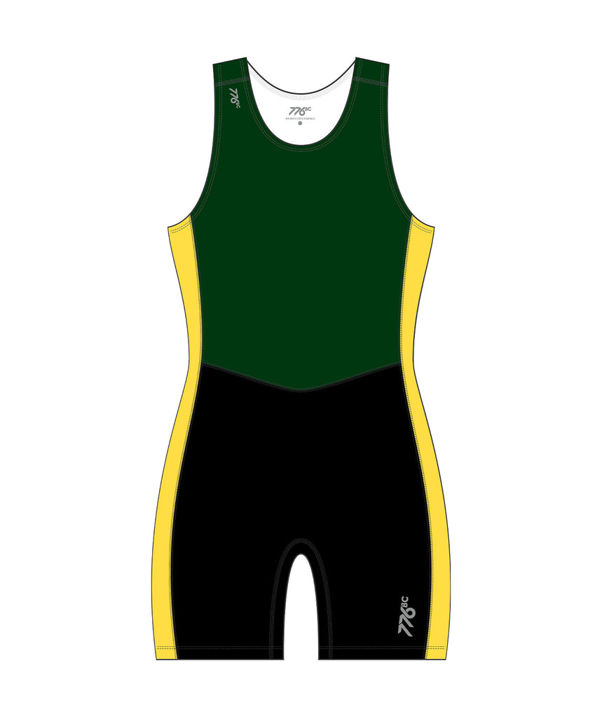 Women's Ashburton Rowing Club  Sprint Unisuit - Black/Green