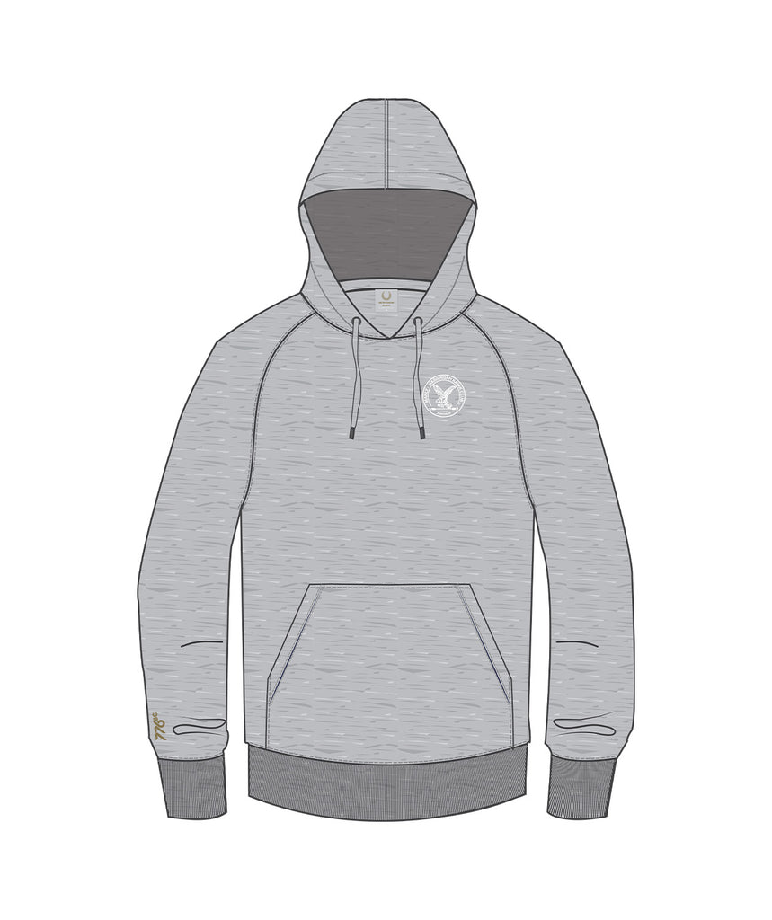 Unisex Manly Warringah Kayak Club  Pop Over Hoodie - Grey Marle