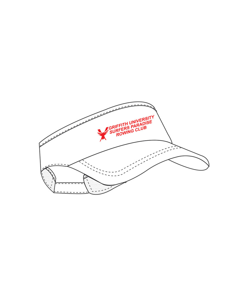 Unisex Griffith University Race Visor - White