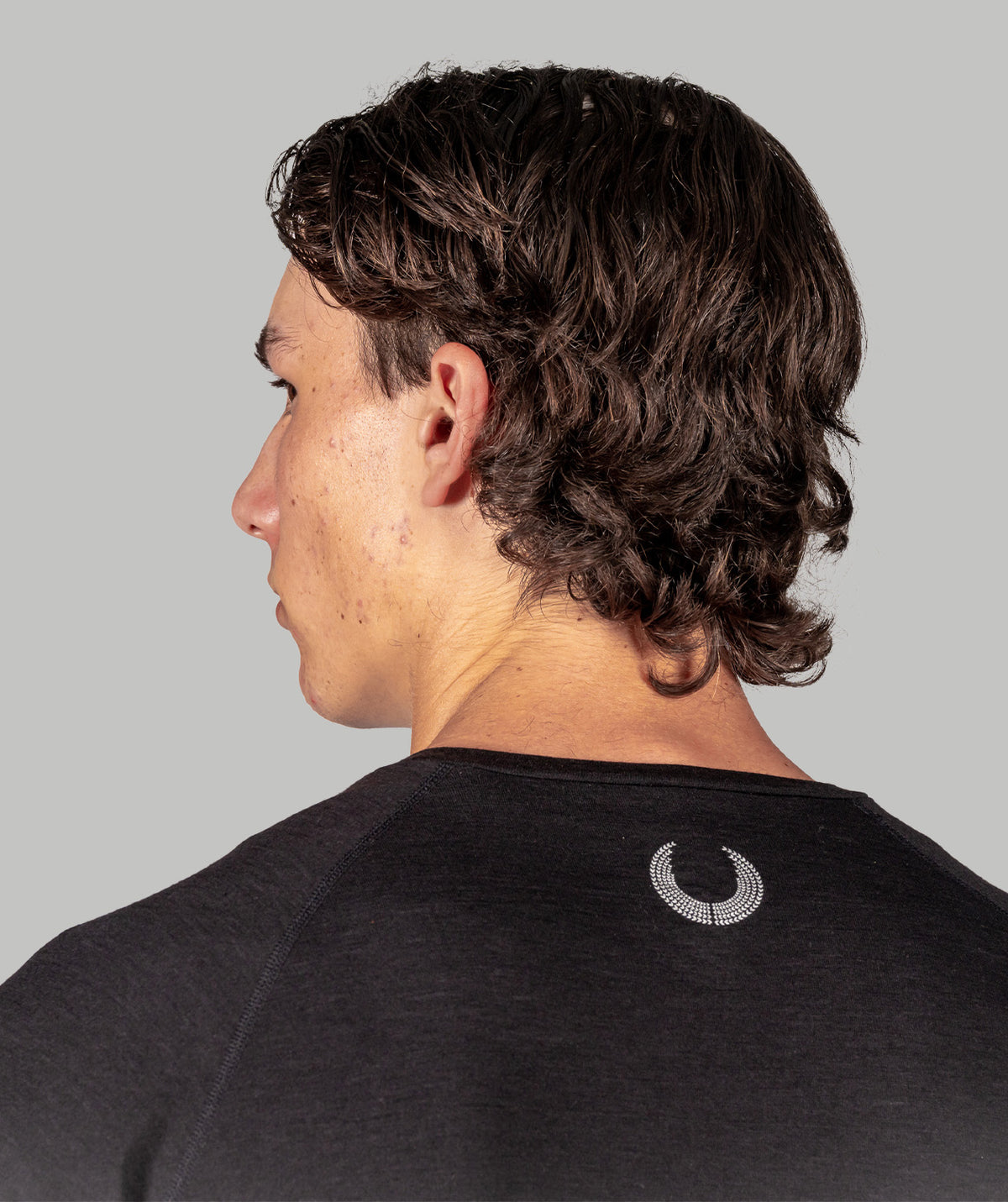 Men's Wreath Pro-Merino Crew - Black