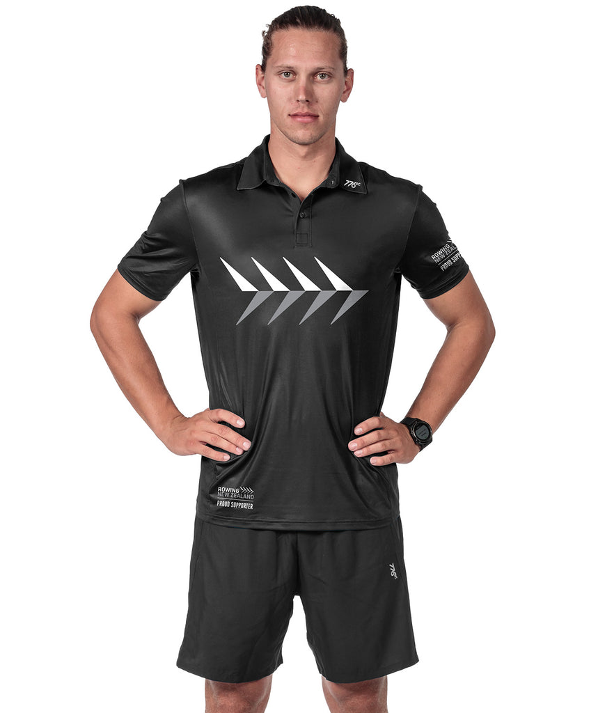Men's Rowing NZ Supporter T-Shirt - Black