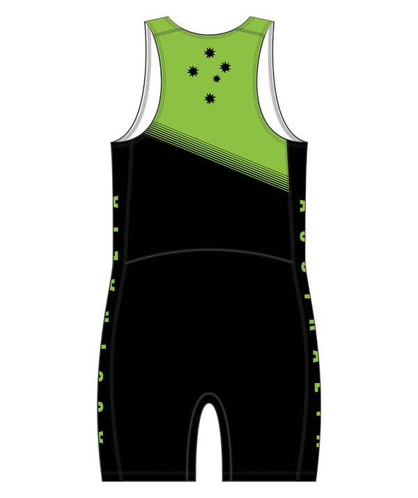 Men's WA World Rowing Masters Sprint Unisuit - Black/Green