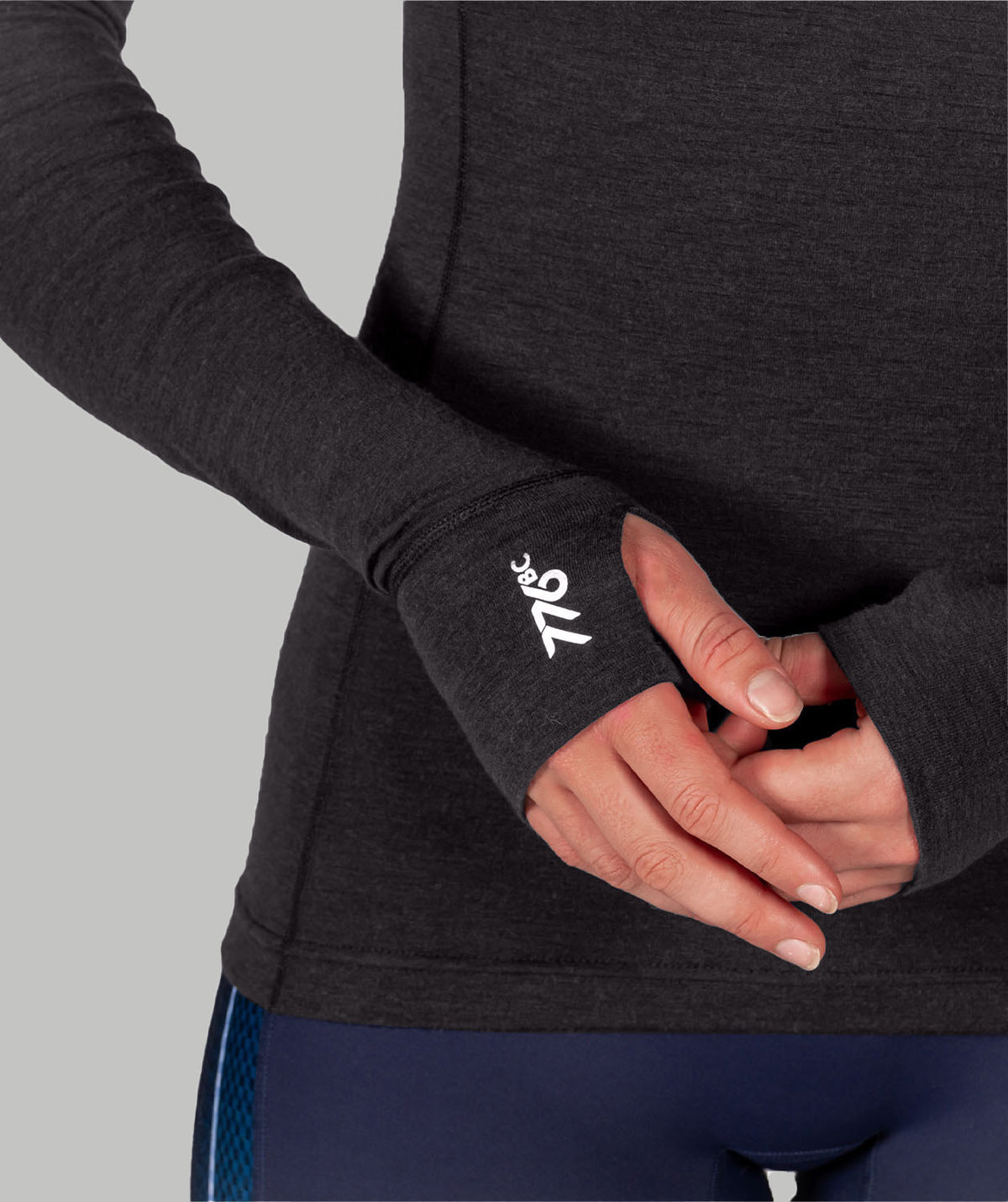 Women's Wreath Pro-Merino Crew - Black