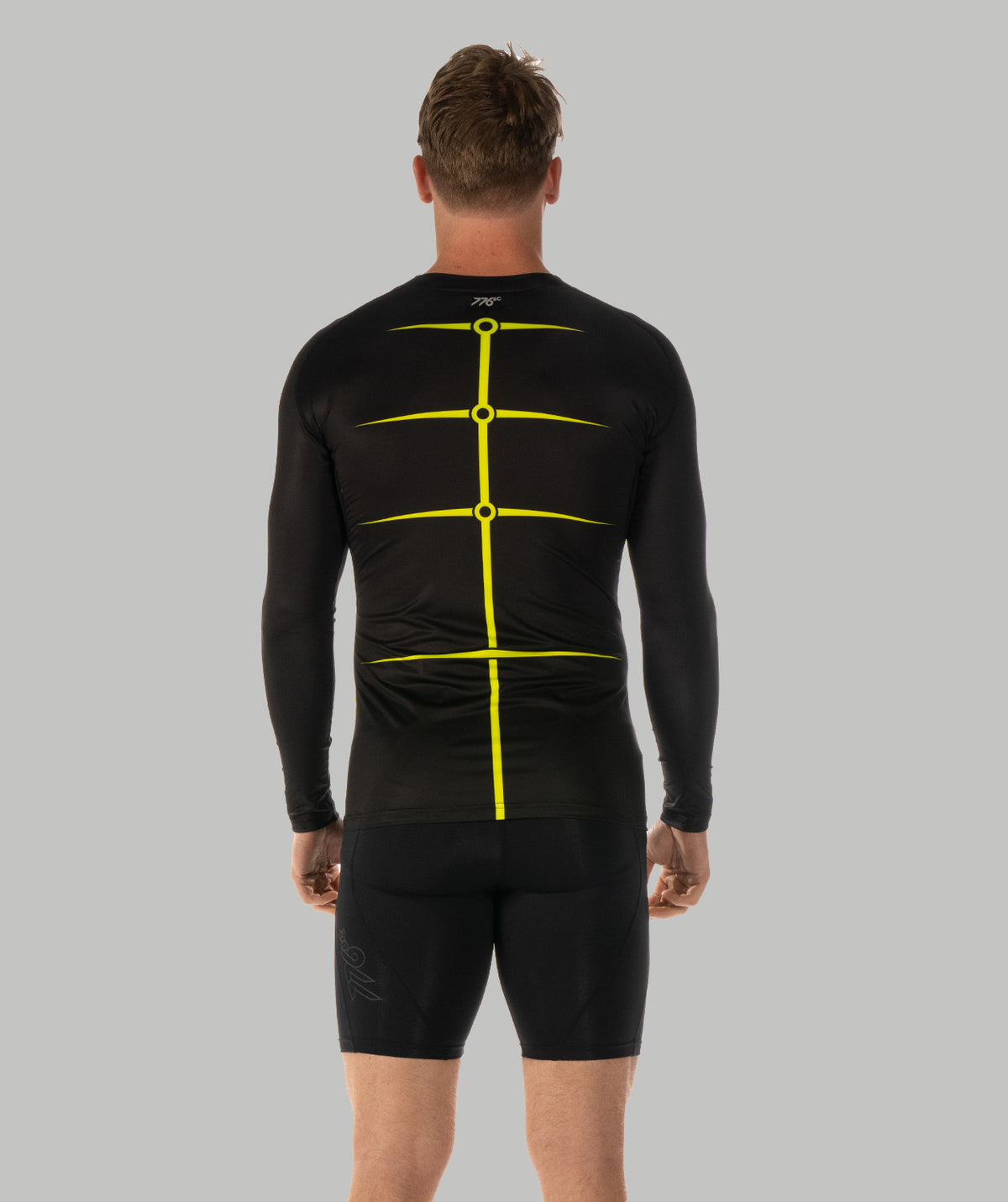 Men's Motion Pro LS Base Layer - Black/Neon Yellow