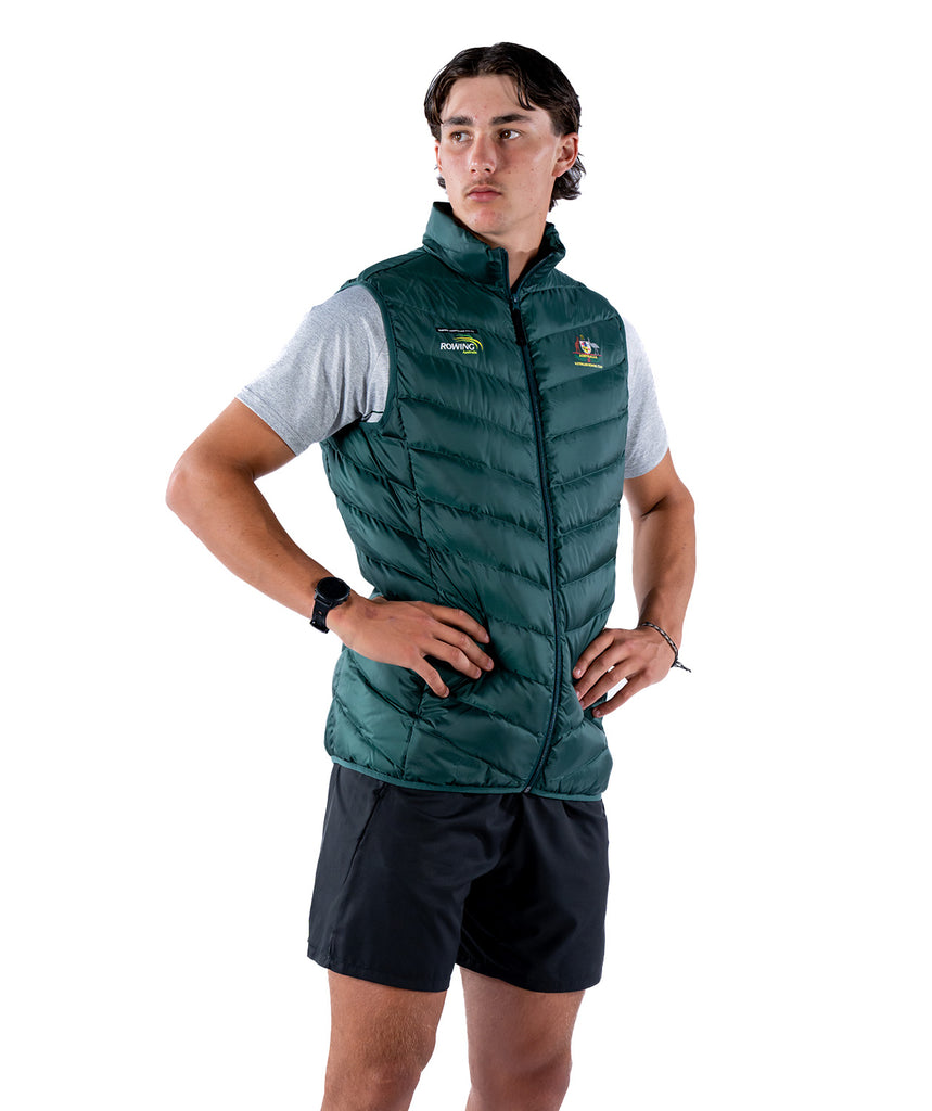 Men's Rowing Australia Supporter Puffer Vest - Green