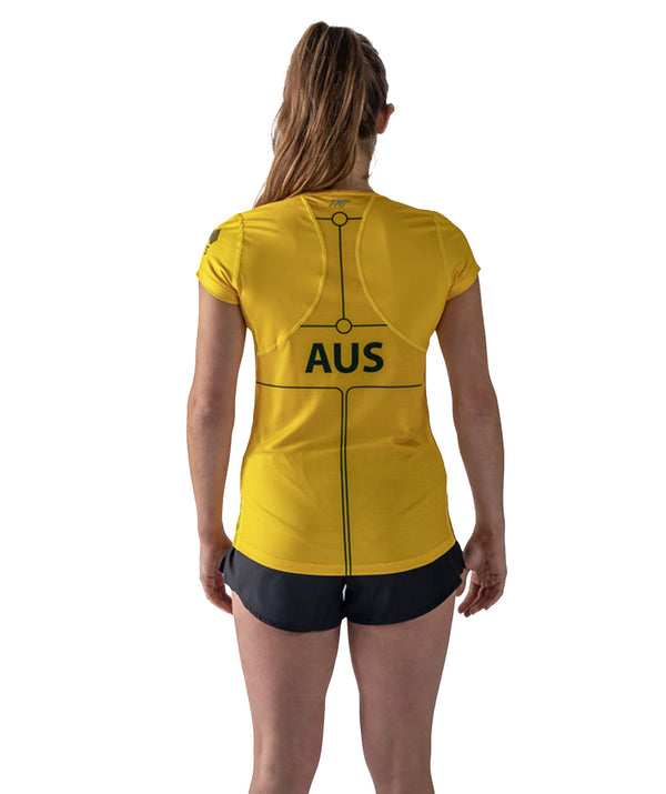 Women's Rowing Australia Supporter Performance T-Shirt - Yellow